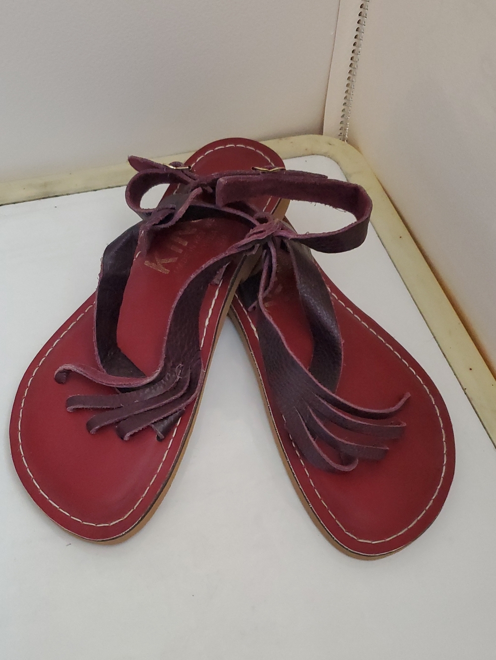 Women’s Burgundy Leather Sandals